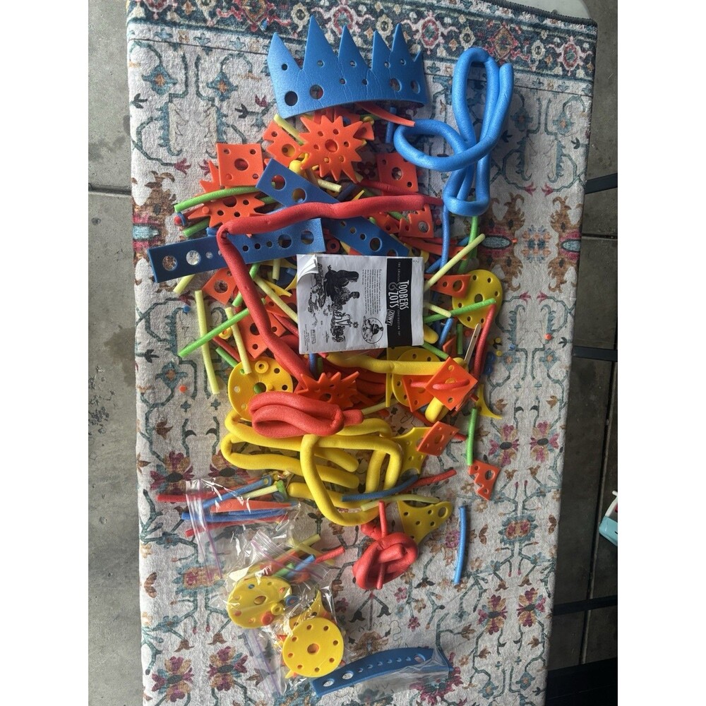 Vintage Toobers and Zots Foam Toy Bulk Replacement Pieces Lot - HEAVY WEAR